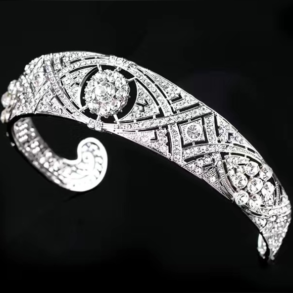 Luxury Crown Bridal Tiara Bridal Rhinestone Hair Accessory Wedding - Picture 8 of 8